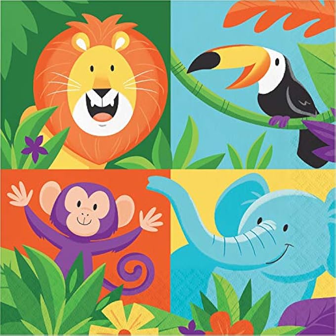 JUNGLE SAFARI LUNCH NAPKINS 16-PIECES - Image 1